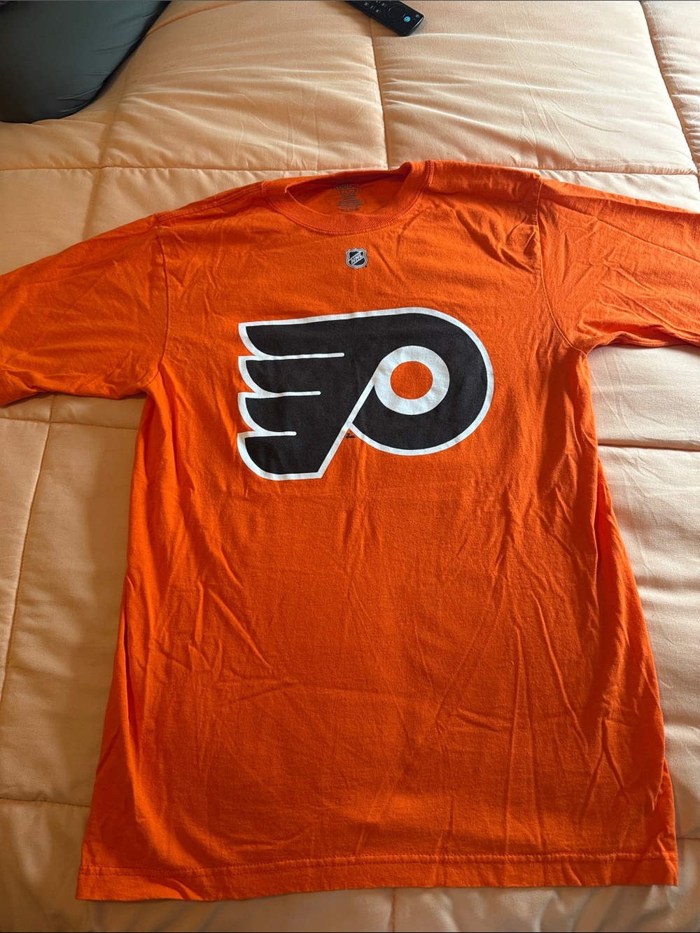 Reebok Orange Philadelphia Flyers Logo Short Sleeve Tee